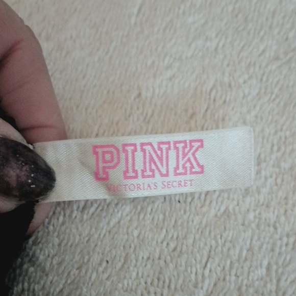 Pink Victoria's Secret Black Smocked Lace Bralette Size M - Picture 2 of 8